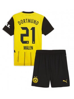 Borussia Dortmund Donyell Malen #21 Dječji Domaci Dres kompleti 2024-25 Kratak Rukavima (+ kratke hlače)